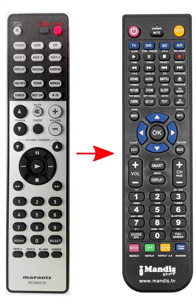 Replacement remote S-RC005CR